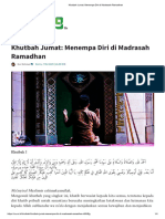Khutbah Jumat - Menempa Diri Di Madrasah Ramadhan
