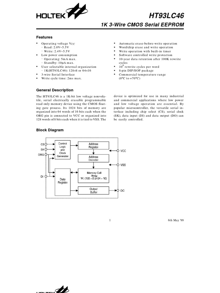 Energy Check 3000_93lc46 | Instruction Set | Electronic Design