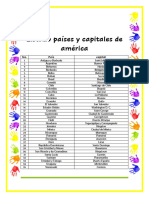 Paises y Capitales America