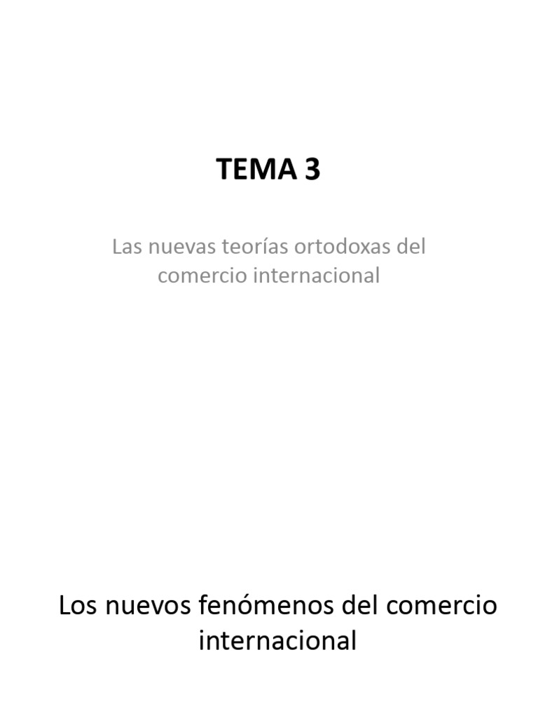 Tema 3, Comercio Internacional PDF | PDF | Mercado (economía) | Monopolio