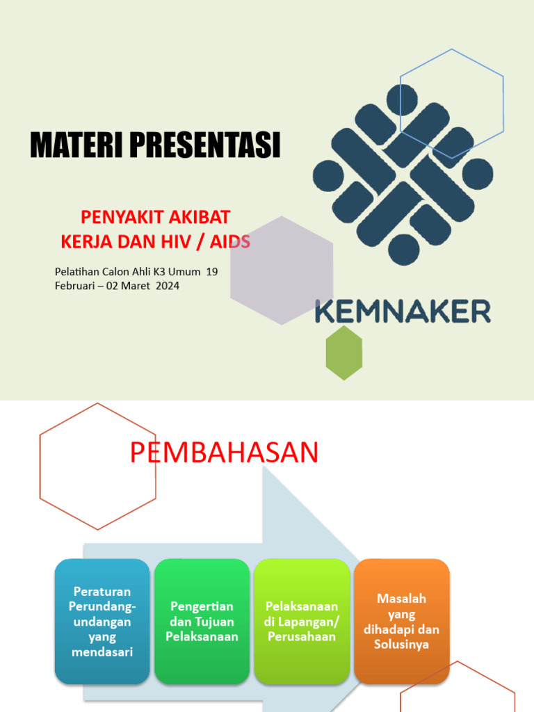 Penyakit Kerja dan HIV/AIDS: Panduan K3 | PDF