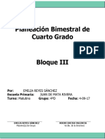 Plan 4to Grado BLOQUE 3