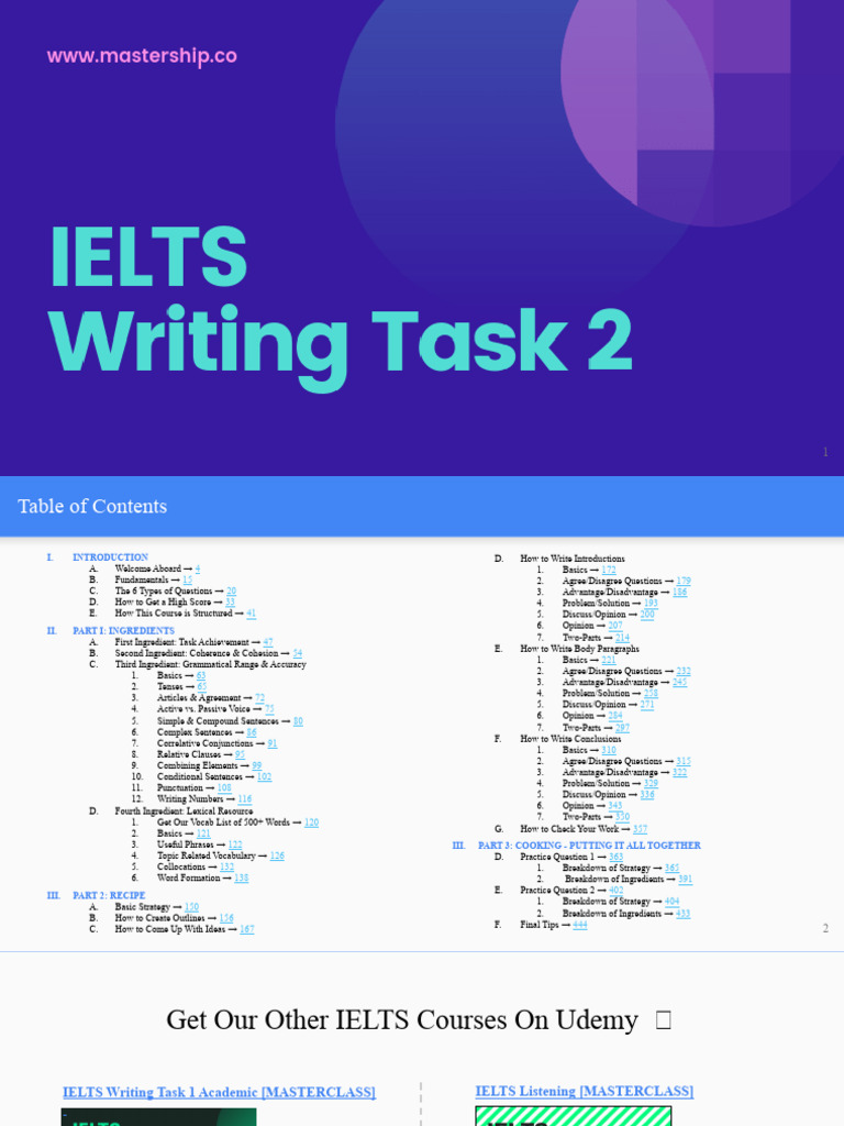 IELTS Writing Task 2 Mastery Guide | PDF | Plural | Grammatical Number