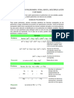 Operaciones Con Polinomios