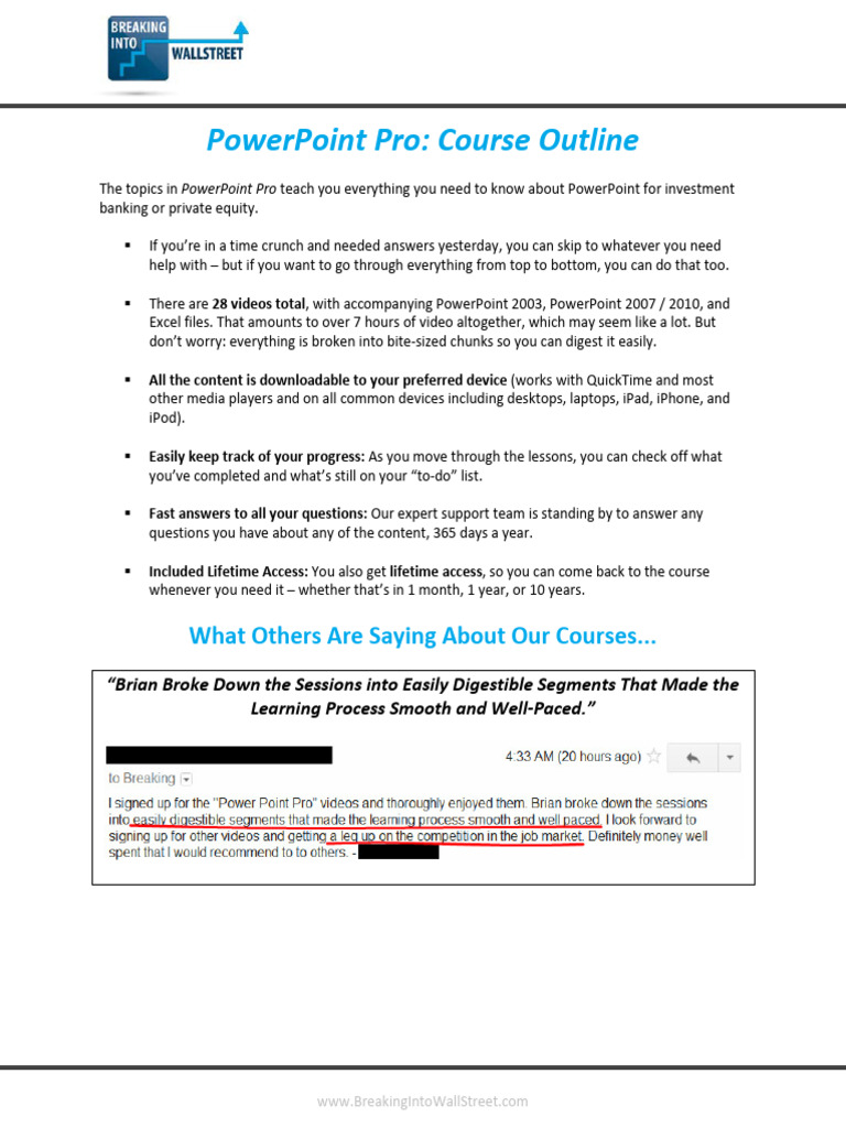 Course Outline Offer | PDF | Microsoft Excel | Microsoft Power Point
