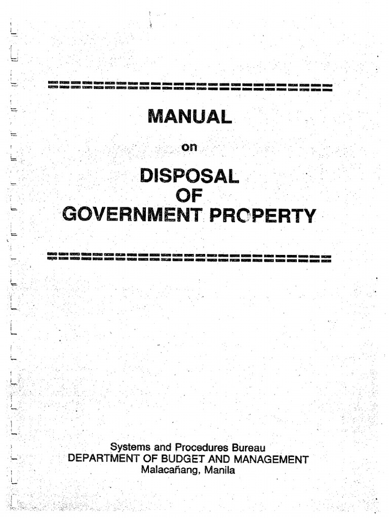 Government Property Disposal Manual | PDF | Money | Economies
