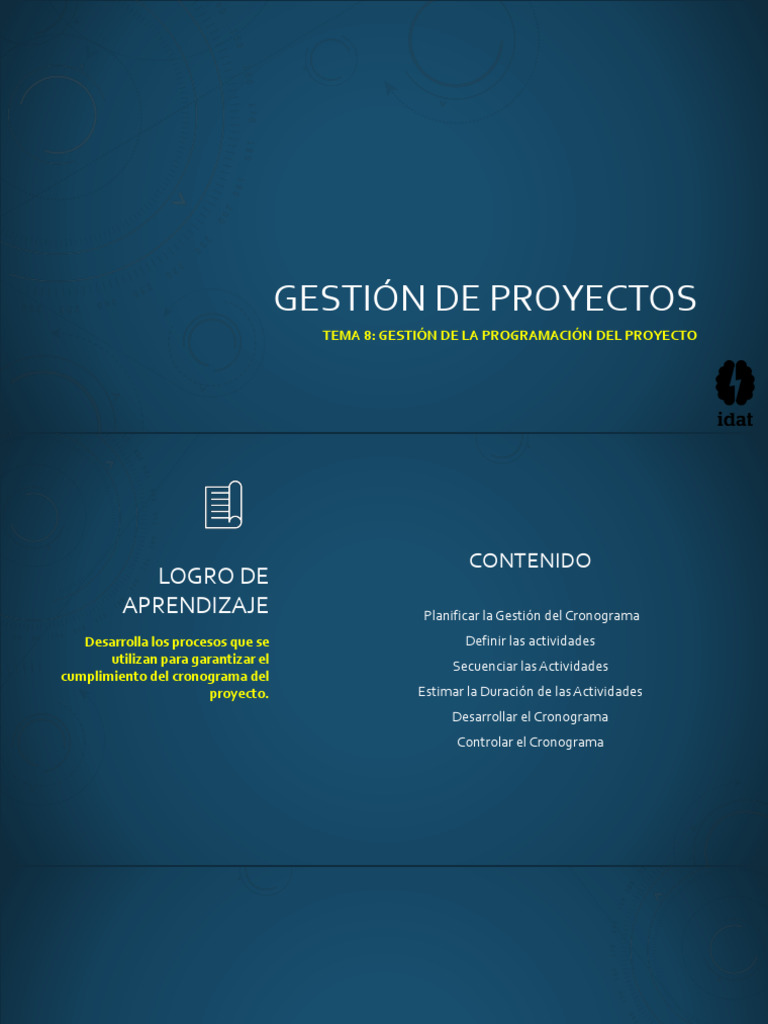 Gestión de la Programación del Proyecto | PDF | Programación de ...