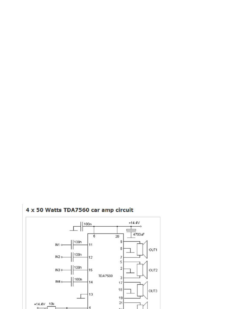 Ampli TDA7560 | PDF