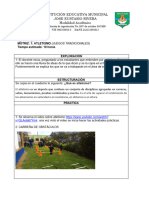Planeación Quinto - Edu Física - Aprendizaje 1 - Juegos Tradicionales y Atletismo