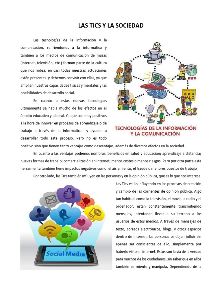 Impacto de las TIC en la sociedad actual | PDF | Tecnología de ...