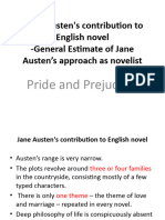 Contributions of Jane Austen To The English Novel