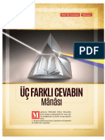 Üç Farklı Cevabın Manası-Kasım 2018