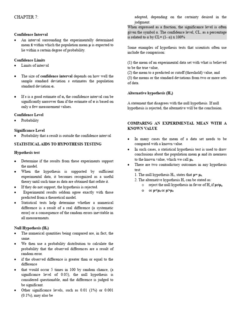 Statistical Hypothesis Definition