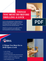 Essential Things You Must Do Before Drilling A Lock