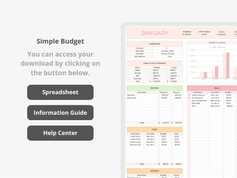 Simple Budget Download Guide | PDF