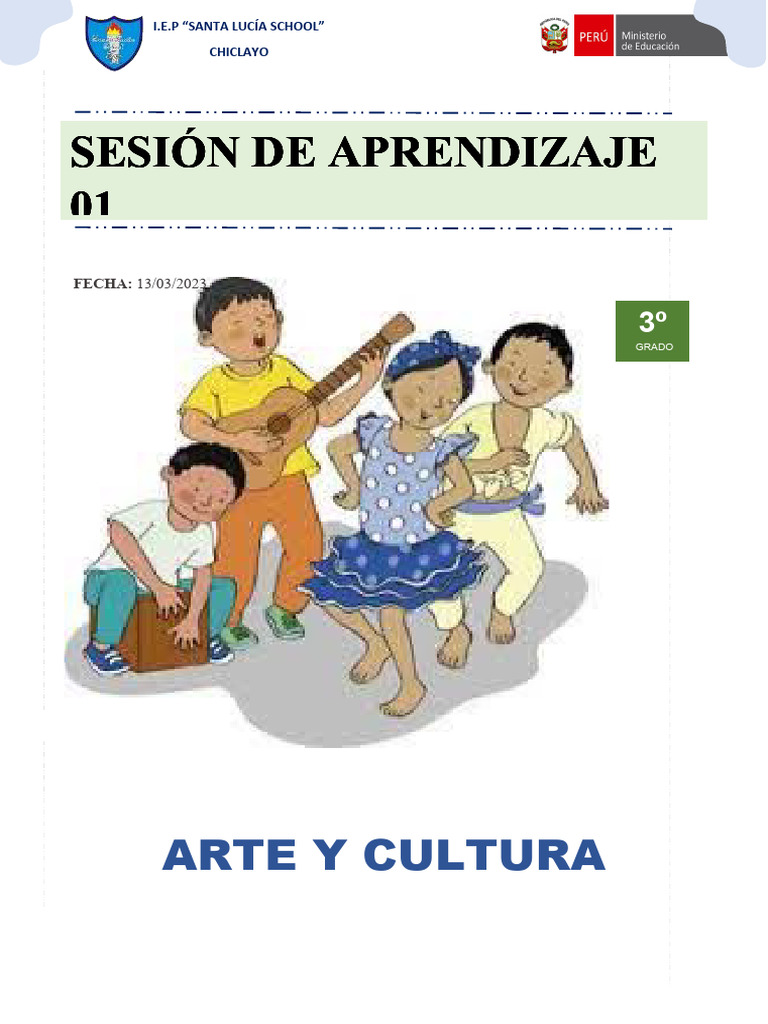 Sesión de Aprendizaje - 3er Grado 2023 | PDF | Aprendizaje | Bailes