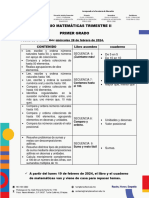 Temario Matemã - Ticas Primer Grado Trimestre Ii