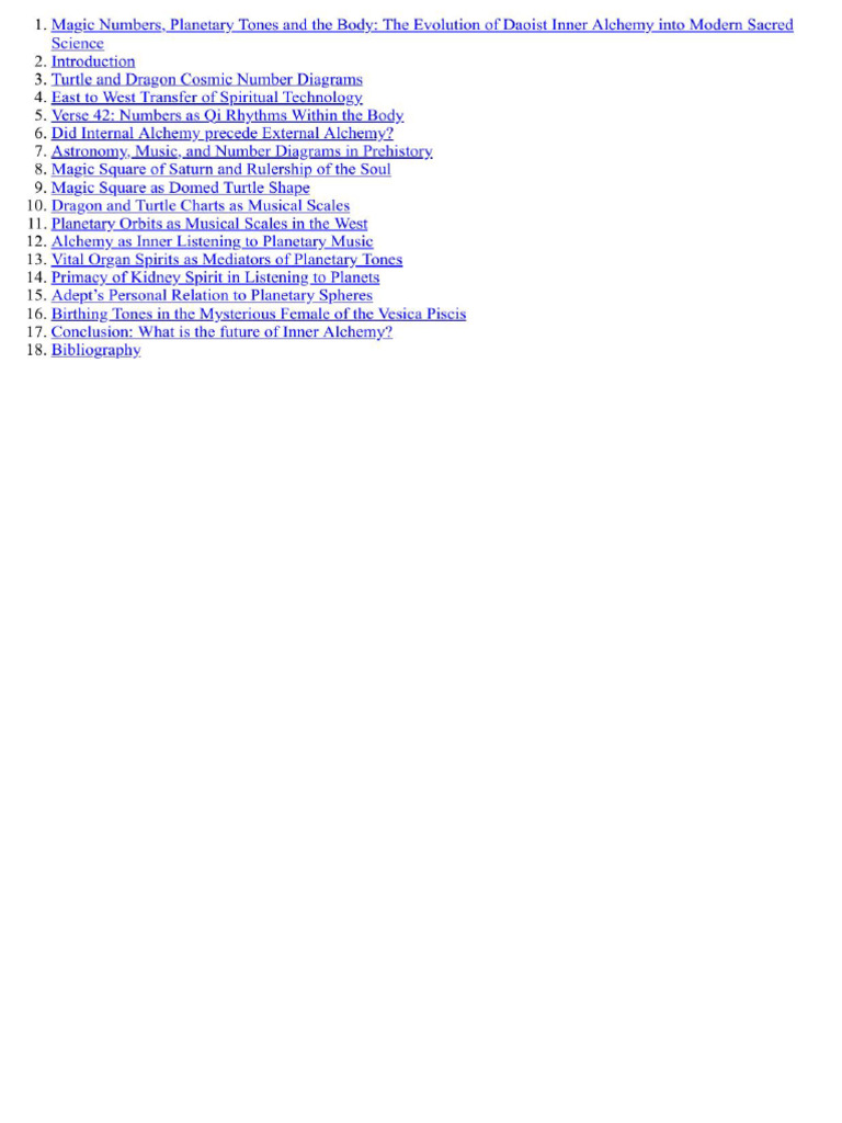 Magic Numbers Planetary Tones And The Body The Evolution Of Daoist