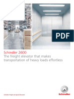 Schindler 2600 Elevator Product Brochure
