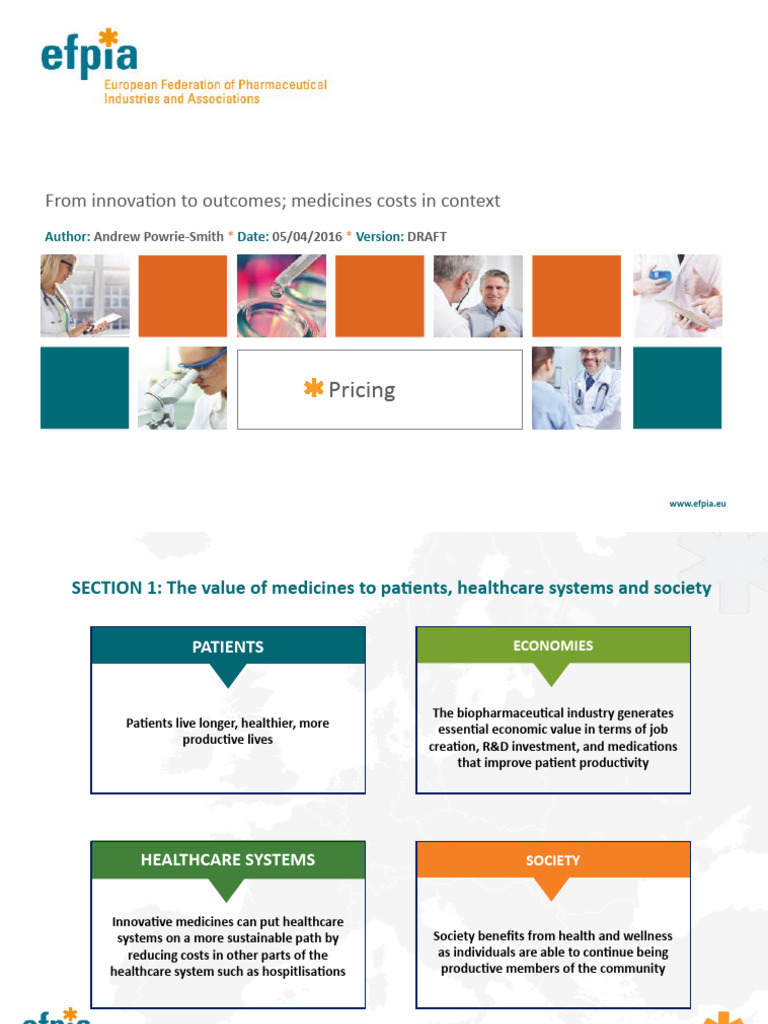 Medicines Costs In Context Abridged Slide Deck Draft Version Pdf