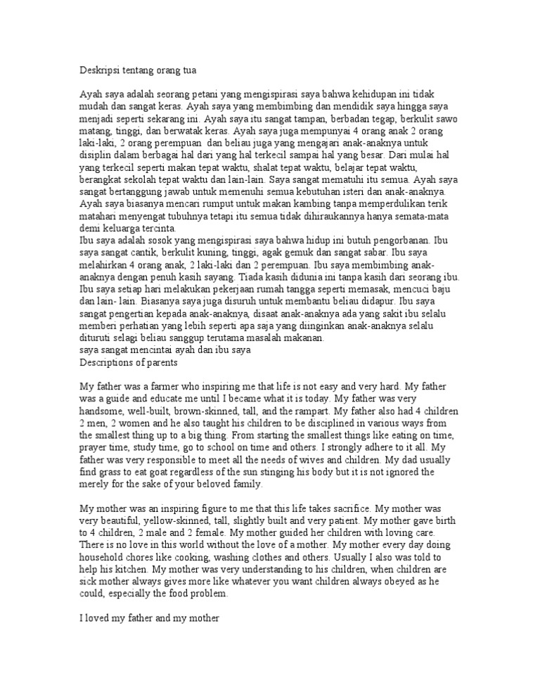 Contoh Teks Deskripsi Orang Tua - Detil Gambar Online