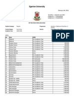 Fee Structure Year 2 Semester 1