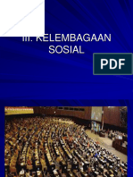 Iii Kelembagaan Sosial