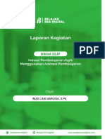 Laporan Kegiatan Diklat 32 JP - Inovasi Pembelajaran Asyik Menggunakan Animasi Pembelajaran