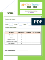 Examen Trimestral 3 Grado 2