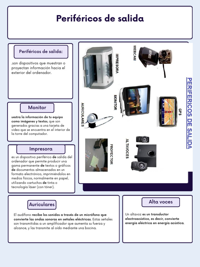 Tipos de periféricos de salida | PDF