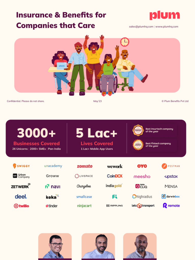 Plum Benefits Overview PDF Mobile App Insurance