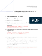 Test - Exam - Solution - Introduction For Embedded Systems