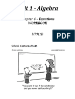 Chapter 4 Equations Workbook