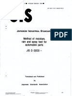 JIS D 0203-1994_Methoden des Feuchtigkeits_Regen_Spritzwassertest für Fahrzeugteile