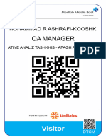 Qa Manager: Mohammad R Ashrafi-Kooshk