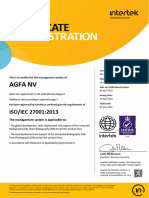 Agfa NV - Certificate ISO 27001
