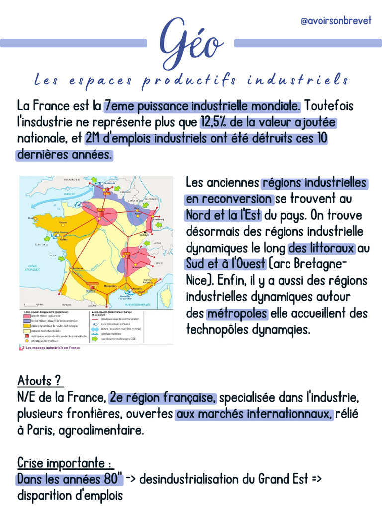 Évolution des espaces productifs en France | PDF