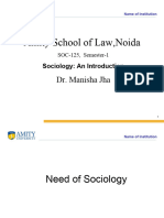 Need of Sociology