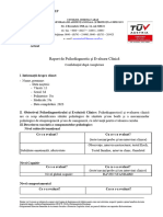 Raport de Psihodiagnostic Şi Evaluare Clinică: Avizat