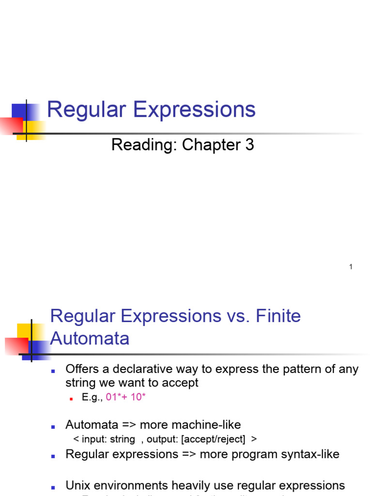 Regular Expressions and Finite Automata | PDF | Regular Expression ...