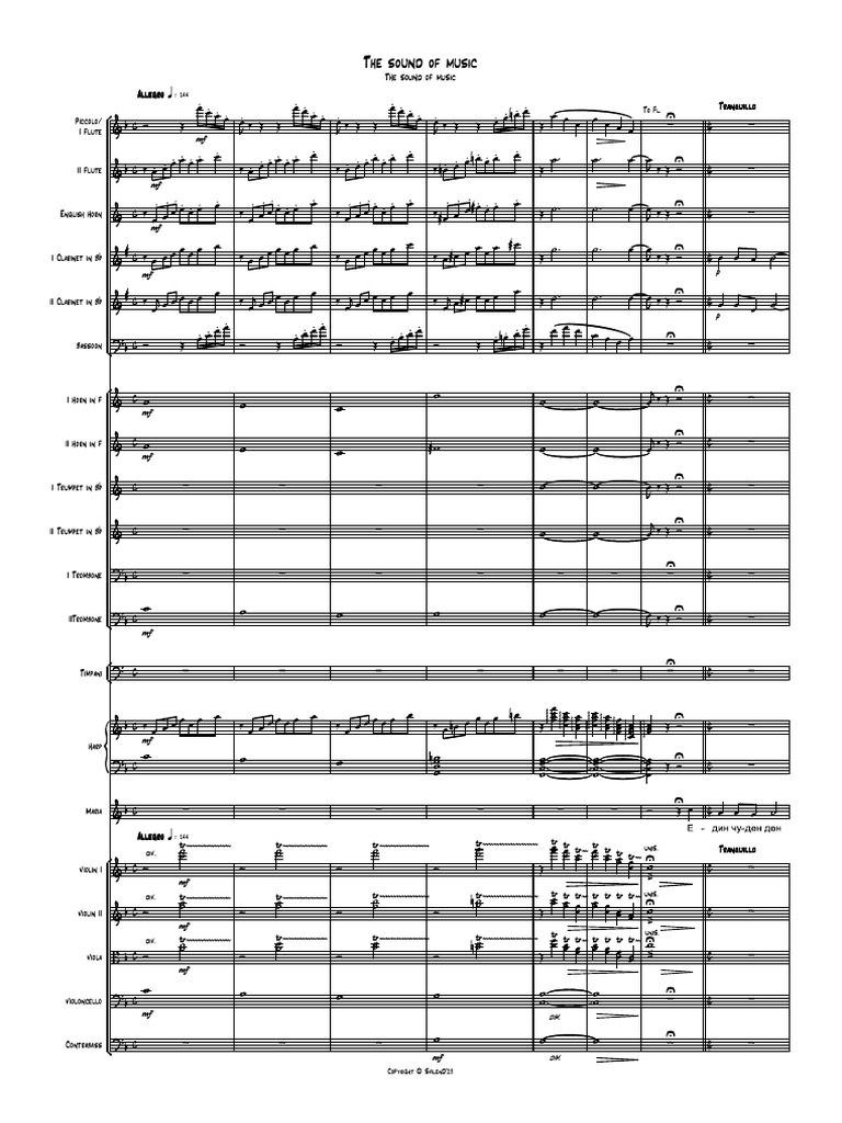 THE SOUND OF MUSIC コンサートバンド楽譜 The Sound of Music - The Sound of Music - Full Score | PDF