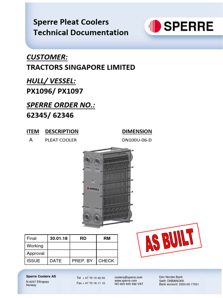 09 Sperre Pleat Coolers Technical Documentation | PDF | Valve | Nut ...