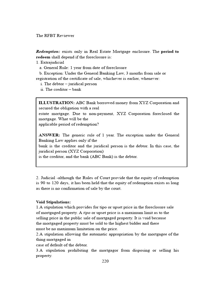 Redemption Exists Only in Real Estate Mortgage Enclosure. The Period To PDF Foreclosure