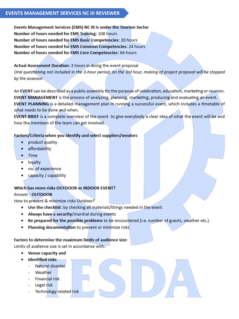 events-management-nc-iii-reviewer-download-free-pdf-risk