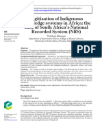 Digitization of Indigenous Knowledge Systems in Africa The Case of South Africa's National Recorded System (NRS)