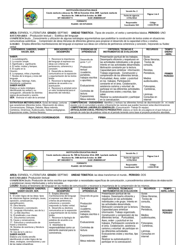 Plan De Estudio 2011 Español Sexto Grado 【 Pdf – JEKDGT