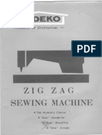 Emdeko JA21 (Variation) Sewing Machine Instruction Manual