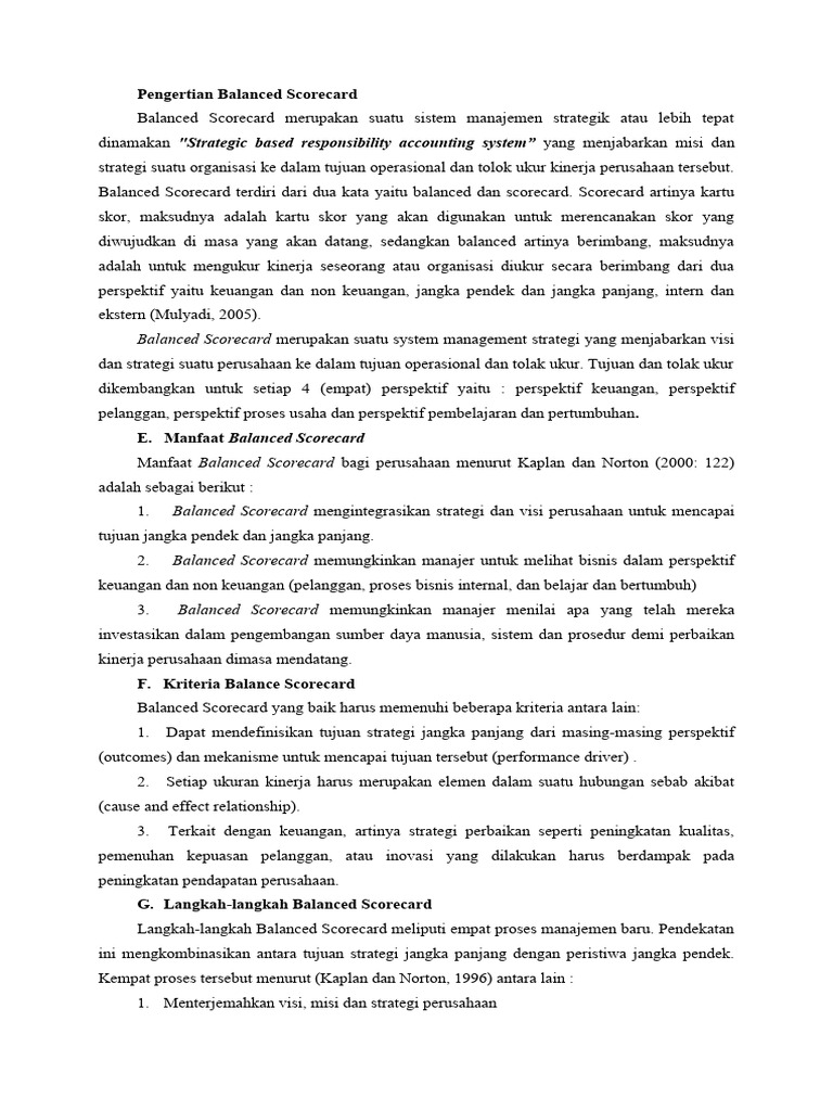 Image Result For Balanced Scorecard Pengertian Jenis Fungsi Dan Formatnya