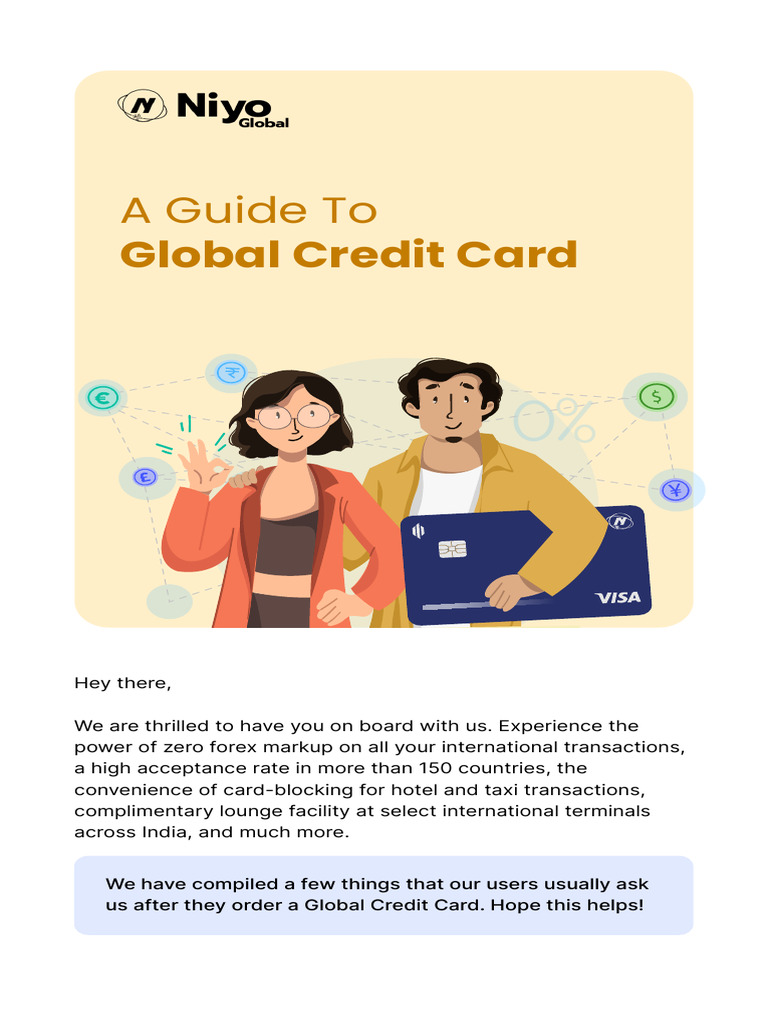 Niyo Global SBM Card User Guide | PDF | Credit Card | Automated Teller ...