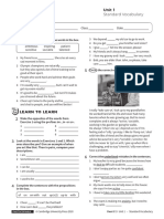 Vocabulary Standard Unit1 Without Answers